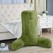 Home Soft Things DO-IT-YOURSELF Faux Fur Bedrest Pillow Backrest Pillow - Green Moss - 28 x 30 x 17