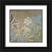 Hakimipour-Ritter 12x12 Black Ornate Wood Framed with Double Matting Museum Art Print Titled - Blue Bird Silhouette II