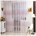 mnjin pc tulle sheer 1 door window pk panel curtain drape scarf home decor pink