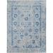 Blue/Gray 60 x 0.25 in Area Rug - Bokara Rug Co, Inc. Hand-Knotted High-Quality Silver & Light Blue Area Rug Viscose/Wool | 60 W x 0.25 D in | Wayfair