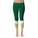 Women's Green/Gold Wright State Raiders Ankle Color Block Yoga Leggings
