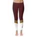 Women's Maroon/White Texas State Bobcats Ankle Color Block Yoga Leggings