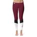Women's Maroon/White Texas Southern Tigers Ankle Color Block Yoga Leggings