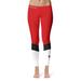 Women's Red/White Texas Tech Red Raiders Ankle Color Block Yoga Leggings