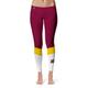 Women's Maroon/White Bloomsburg Huskies Ankle Color Block Yoga Leggings