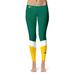 Women's Green/Gold Northern Michigan Wildcats Ankle Color Block Yoga Leggings