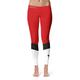 Women's Red/White Texas Tech Red Raiders Ankle Color Block Yoga Leggings