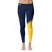 Women's Navy/Gold La Salle Explorers Letter Color Block Yoga Leggings