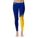 Women's Blue/Gold Marquette Golden Eagles Letter Color Block Yoga Leggings