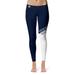 Women's Navy/White UNF Ospreys Plus Size Letter Color Block Yoga Leggings