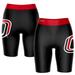 Women's Black/Red Nebraska Omaha Mavericks Plus Size Logo Bike Shorts