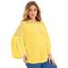 Plus Size Women's Crochet-Trim Blouse by June+Vie in Lemon Mist (Size 14 W)