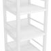 17 Stories 74.8" H x 13.39" W Stainless Steel Etagere Bookcase Wood in White | 74.8 H x 13.39 W x 13.39 D in | Wayfair