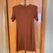 American Eagle Outfitters Dresses | American Eagle Dress - Short Sleeve - Brown - Stretchy And Flowy - Xs -Cute Back | Color: Brown | Size: Xs