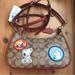Coach Bags | Coach X Peanuts Teri Shoulder Bag In Signature Canvas With Patches | Color: Brown/Pink | Size: Os