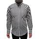 Shirt Stripe Men's Black & White Classic Mod Vintage Design - Relco (Medium Collar Size 15-15.5 Underarm to Underarm 21.5ins)