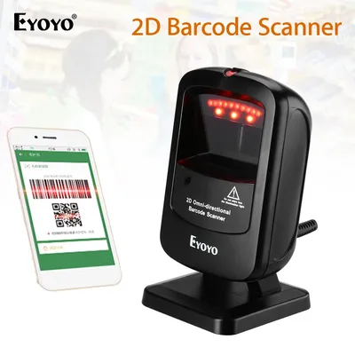 Eyoyo – Scanner de codes-barres de bureau 2D omnidirectionnel plateforme de lecteur de codes-barres