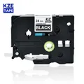 Ruban d'étiquettes laminé blanc sur noir étiquette Cassette Tze-355 tze 355 Tze355 pour p-touch