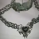 Collier pendentif coeur en cristal pour femme bijoux punk mode coréenne étoile d'épine bricolage