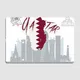 Autocollant de carte du Qatar drapeau du Qatar Plaque métallique murale grotte Pub création