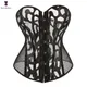 Corset amissié en maille noire et blanche bustier respirant à la taille lingerie corset