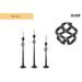 SR-HOME Cast Iron Candle Holders For Candlesticks, Tall Candle Stick Holder | 15.4 H x 2.9 W x 2.9 D in | Wayfair SR-HOME09ee5e1