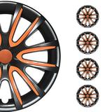 OMAC 16 Wheel Covers Hubcaps for Subaru Impreza Black Orange Gloss