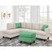 Brown Sectional - Lark Manor™ Akiana 95.25" Wide Left Hand Facing Sofa & Chaise Polyester | 34 H x 95.25 W x 65 D in | Wayfair