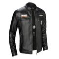 Shpwfbe Men s Autumn Winter Slim Leather Jacket Fashion Motorcycle Coat Black 3XL Leather Jacket Men Jackets For Men Mens Coat