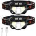 Headlamp Flashlight 1100 Lumen 8 Modes Ultra-Light Bright LED Rechargeable Headlight with White Red Light 2-PACK Waterproof Motion Sensor Head Lamp
