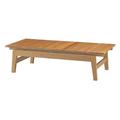 Lounge Coffee Table Rectangular Brown Natural Teak Wood Modern Contemporary Outdoor Patio Balcony Cafe Bistro Garden Furniture Hotel Hospitality