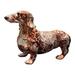 Dealsï¼�Loyerfyivos Colorful Dachshund Dog Statue Creative Graffiti Colorful Art Sausage Dog Figurine Craft Animal Sculpture Puppy Figurine Home Decoration(15x5.3x8.5in)