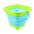 Cptfadh Oldable Buckets Shovels Sand Bucket Water Bucket Sandbox Square Summer Party Foldable Pail Bucket Silicone Collapsible Bucket Kids Beach Toys Travel