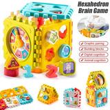 MesaSe 6-in-1 Activity Cube Baby Educational Musical Toy Early Development Learning Toys with 6 Different Activities Best Gift for Babies