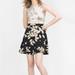 Zara Dresses | Nwot Zara Basic Black And White Floral Leaf Print Dress | Color: Black/White | Size: S