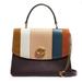 Coach Bags | Coach Parker Oxblood Multi/Gold Colorblock Stripe Leather Shoulder Bag | Color: Brown/Orange | Size: Small