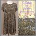 Lularoe Dresses | Lularoe Carly Dress - Small - Nwt | Color: Brown/Gold | Size: S