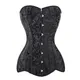 Corselet à lacets pour femme corset amincissant bustier à 14 spirales acier désossé torse long