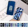 Coque de téléphone avec drapeaux nationaux grecs pour iPhone Juste en poly Grèce 13 11 12 Pro