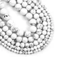 Pierre naturelle Howlite blanche perles Turquoises rondes en vrac 15 "brin 4 6 8 10 12 14MM taille