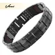 Vivari Magnétique Noir Bracelet En Titane Hommes Bracelet 4in1-avez Ions Germanium Far Infra Rouge