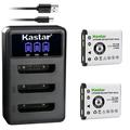 Kastar 2 Pack Battery and LCD Triple USB Charger Compatible with Sony Bluetooth Laser Mouse VGP-BMS77 Battery Sony 4-268-590-02 SP60 SP60BPRA9C Bluetooth Laser Mouse
