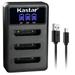 Kastar LCD Triple USB Battery Charger Compatible with Sony Bluetooth Laser Mouse VGP-BMS77 Battery Sony 4-268-590-02 SP60 SP60BPRA9C Bluetooth Laser Mouse