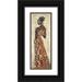 Leconte Jacques 14x32 Black Ornate Wood Framed with Double Matting Museum Art Print Titled - Femme Africaine II