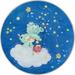 Care Bears Wishing On A Star 3 11 Round Blue Area Rug by Well Woven