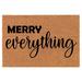 Welcome Doormat Coco Coir Door Mat Merry Everything Christmas (24 x 16 )