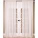 India s Heritage Pure Linen Solid Color Sheer Curtain Panel Unlined Rod Pocket - Single Curtain Panel 52 W x 108 L White