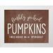 Lettered And Lined 18x15 White Modern Wood Framed Museum Art Print Titled - Freshly Picked Pumpkins
