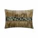 Beige 12 x24 (30x60 cm) Lumbar Cushion Covers Linen Feathers Crystals & Beaded Bed Pillow Case Animal Pattern Modern Style - Rhinestone Feathers