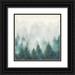 Purinton Julia 20x20 Black Ornate Wood Framed with Double Matting Museum Art Print Titled - Misty Forest Blush Sq